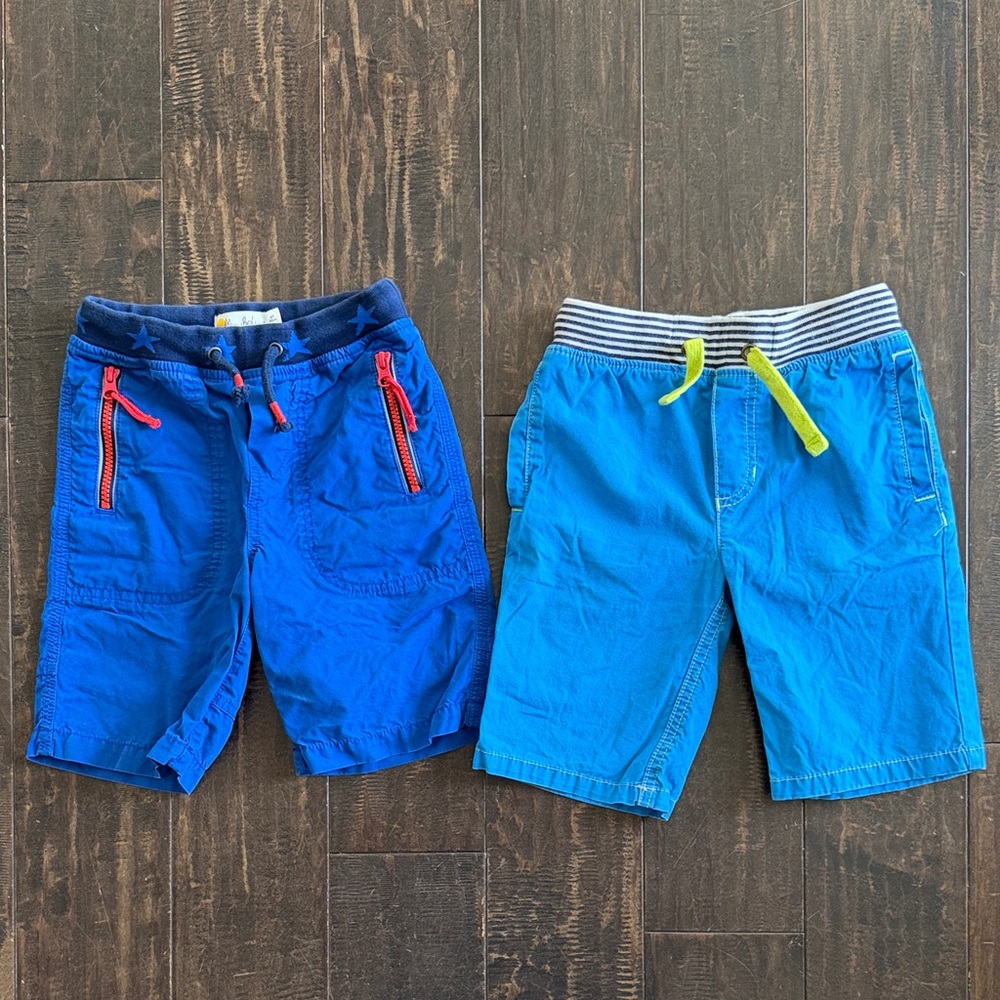 Mini Boden Kids Blue and Navy Shorts Set